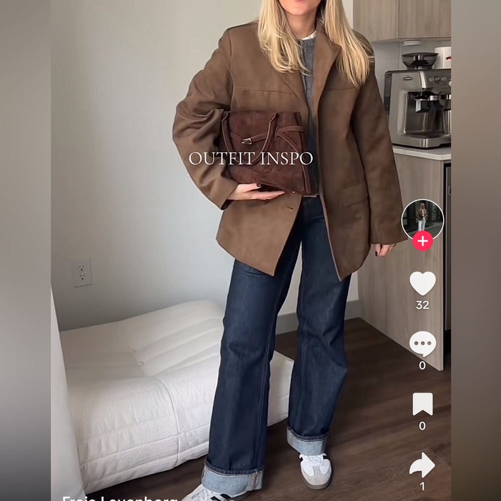 NWT 🏷️ H&M suede jacket (faux) - Picture 7 of 16